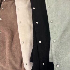 Elegant Cardigan with Pearl Accents